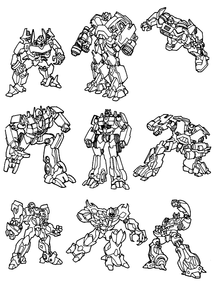 Coloriage à Dessiner Transformers à Imprimer Gratuit