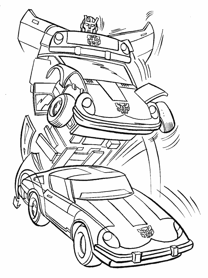 coloriage à dessiner transformers a colorier