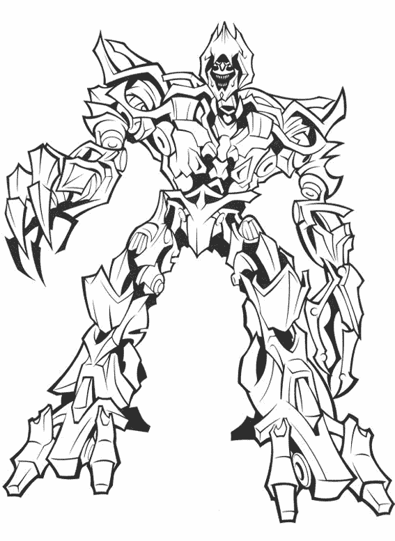 dessin à colorier transformers prime megatron