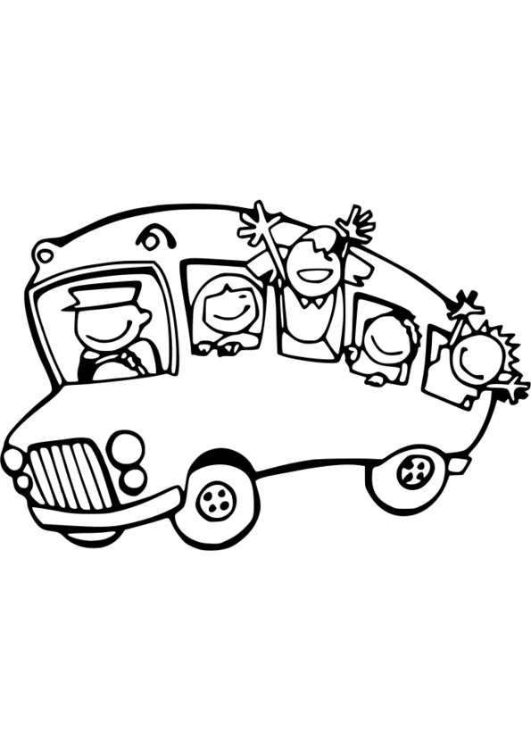 Coloriage Bus Scolaire  OHBQ.info