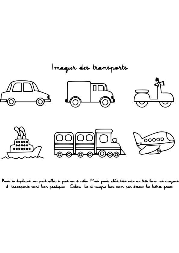 dessin camion transport de voiture