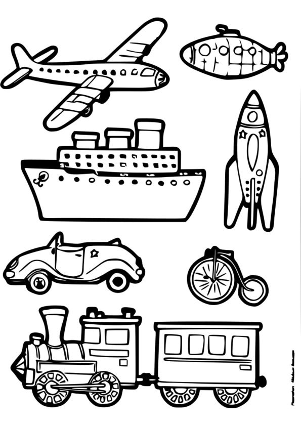 146 dessins de coloriage Transport imprimer coloriage voiture simple Voir le dessin