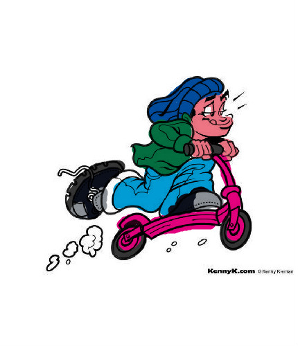Coloriage Trottinette à colorier - Dessin à imprimer dessin en ligne trotinette