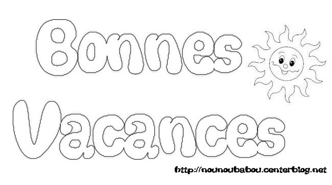 coloriage bonne vacances imprimer