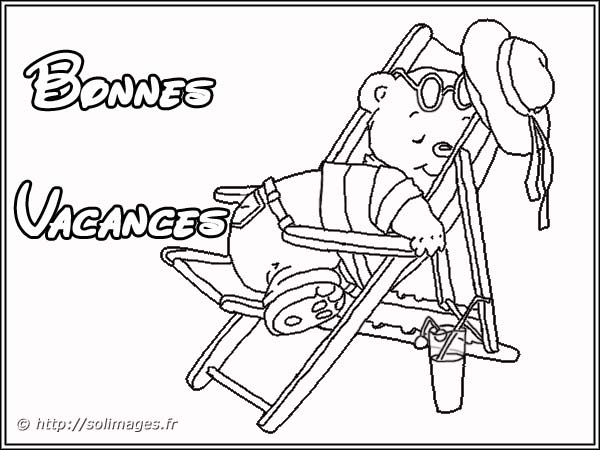 coloriage bonne vacances imprimer