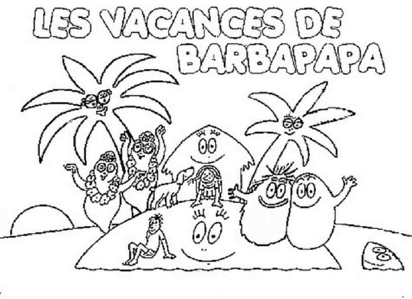 coloriage vacances