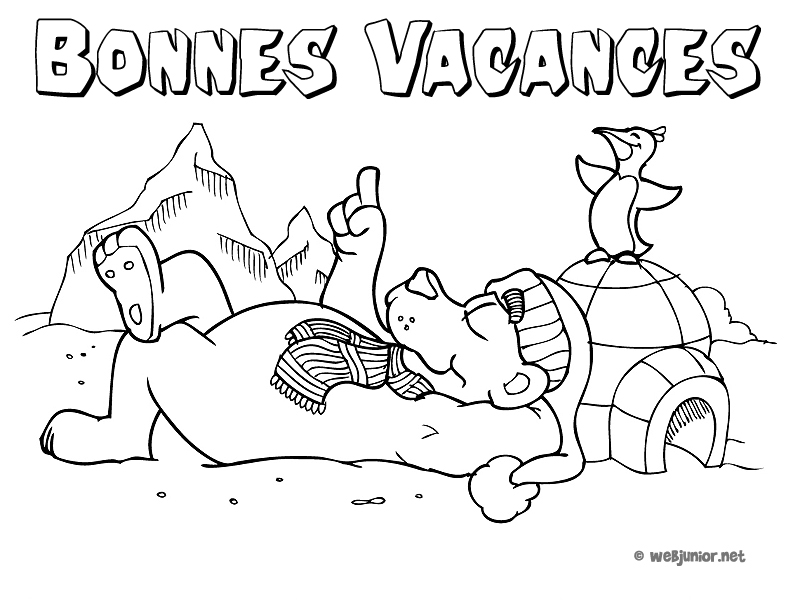 coloriage à dessiner vacances été