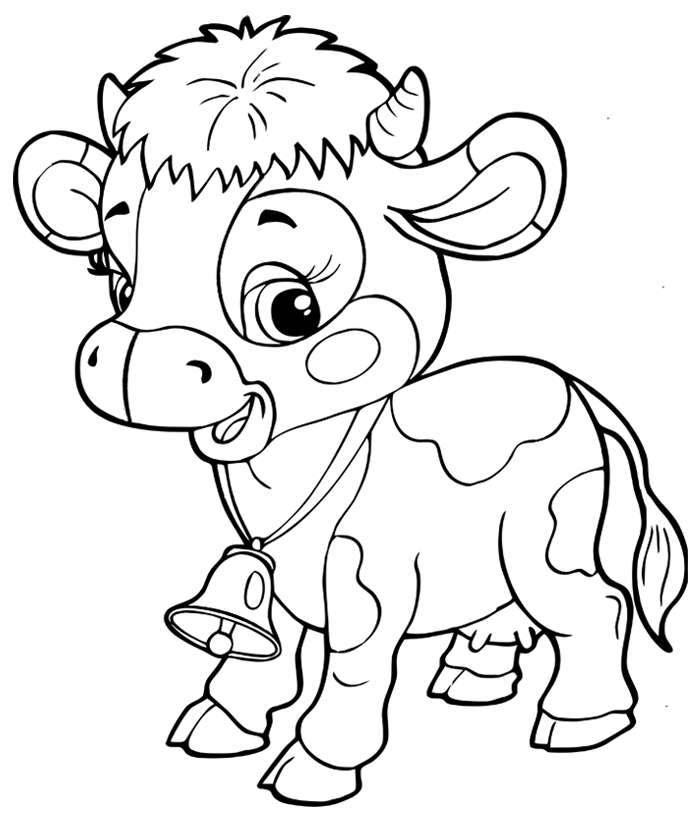 coloriage vache et veau