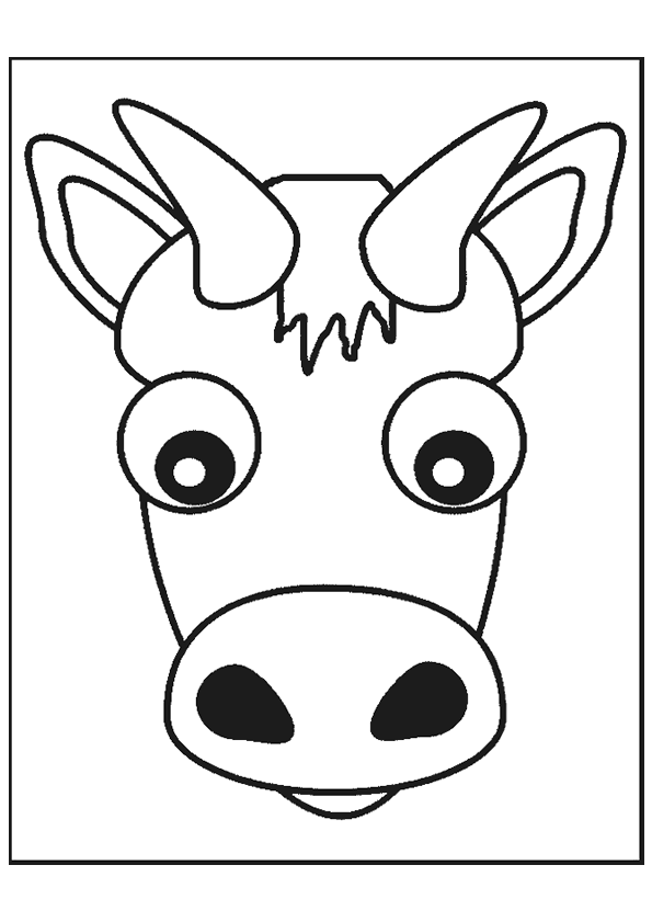 dessin à colorier vache et taureau