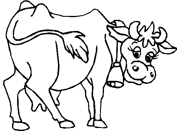 dessin à colorier bebe vache