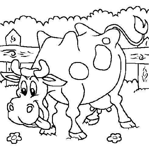 dessin de petite vache