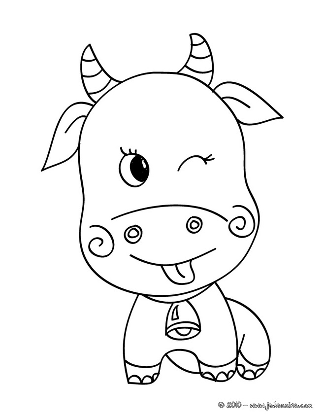 coloriage à dessiner vache sacrée