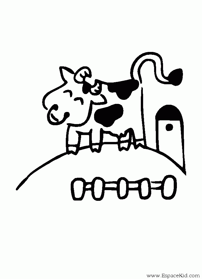 coloriage magique vache