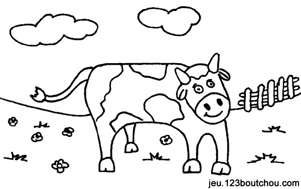 Coloriage Vache Avec Son Veau