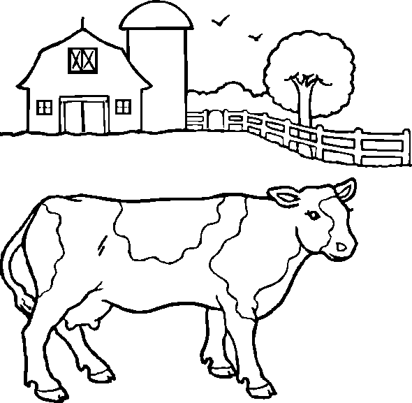 dessin à colorier codé vache
