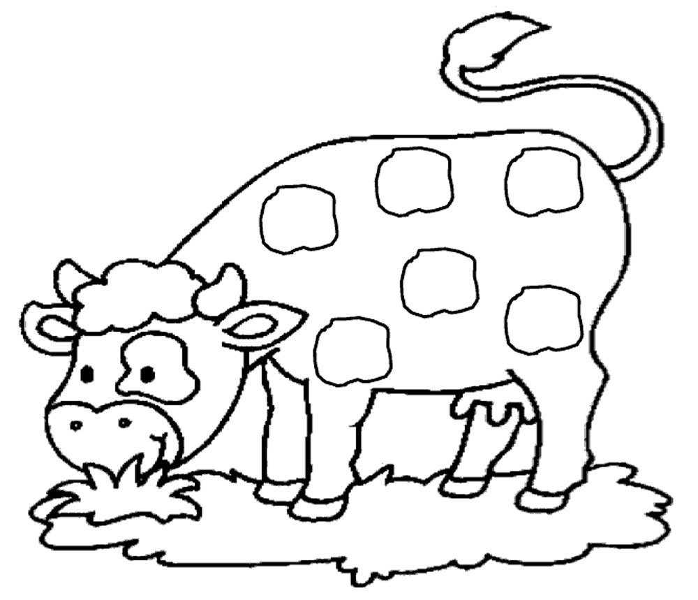 dessin à colorier vache à imprimer