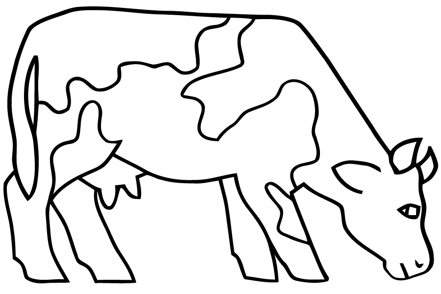 coloriage à dessiner la vache