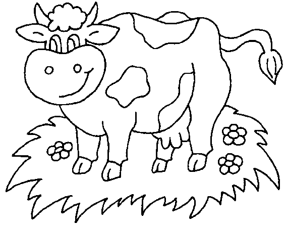 coloriage à dessiner a imprimer vache veau