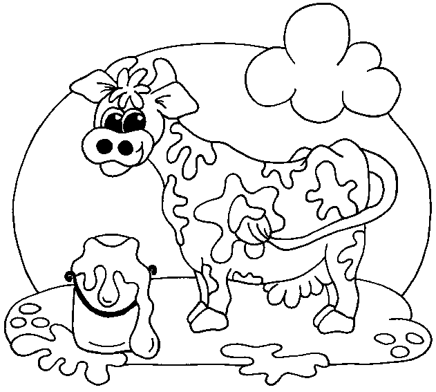 coloriage  dessiner gommette vache