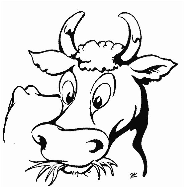 dessin de vache qui rit