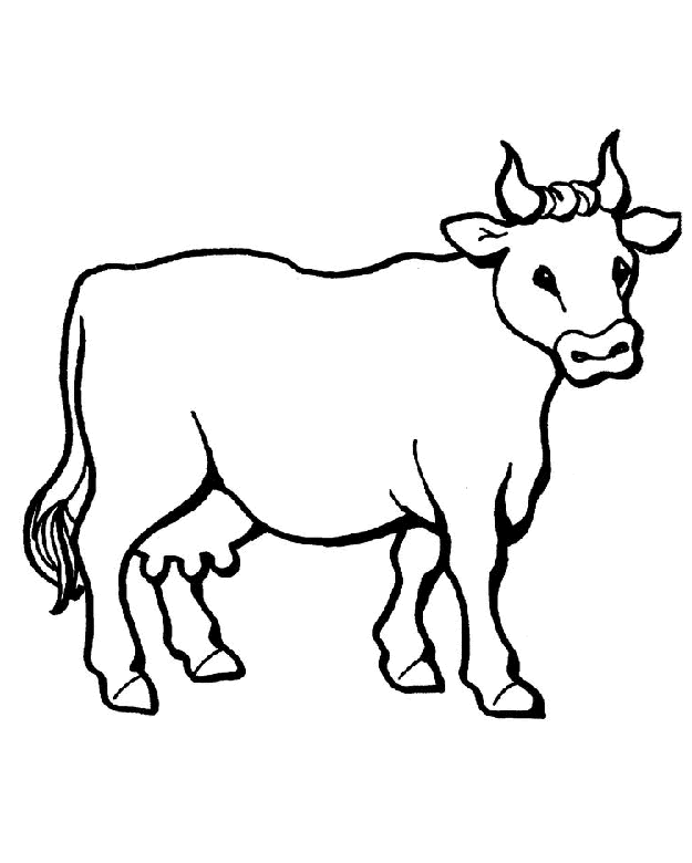 dessin à colorier vache sans tache