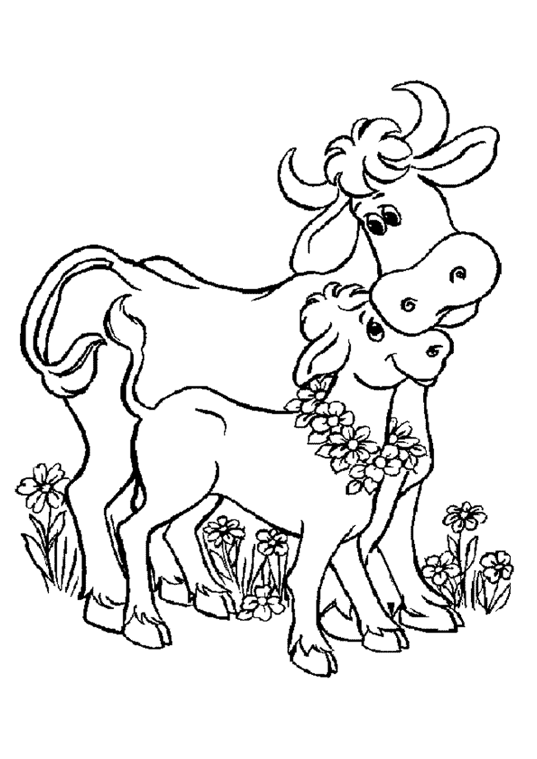 coloriage à dessiner vache en ligne