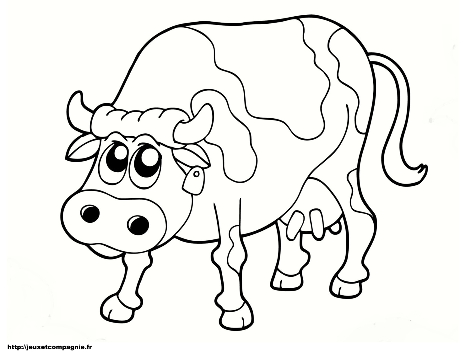 dessin d'une vache et son veau