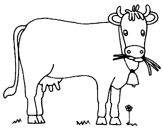 dessin à colorier de vache a imprimer gratuit