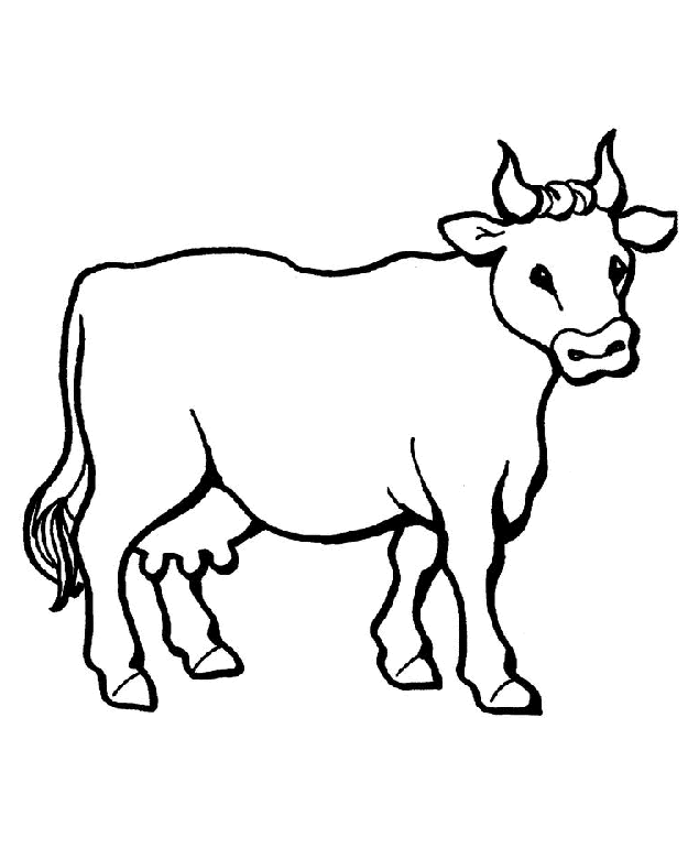 dessin de vache et veau a imprimer