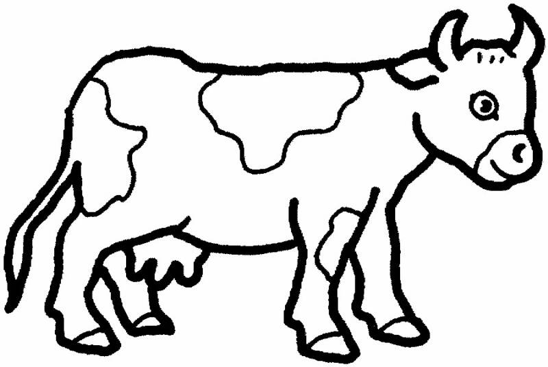 Coloriage de Vache et des dessins de Vache à imprimer 