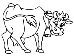 coloriage vache normande