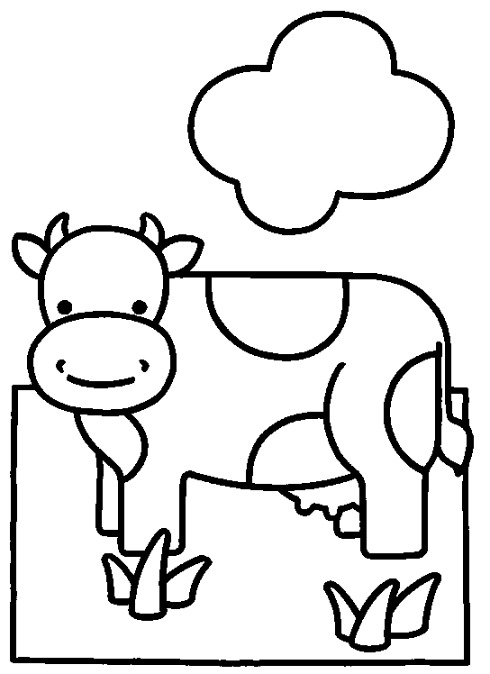 dessin à colorier troupeau vaches