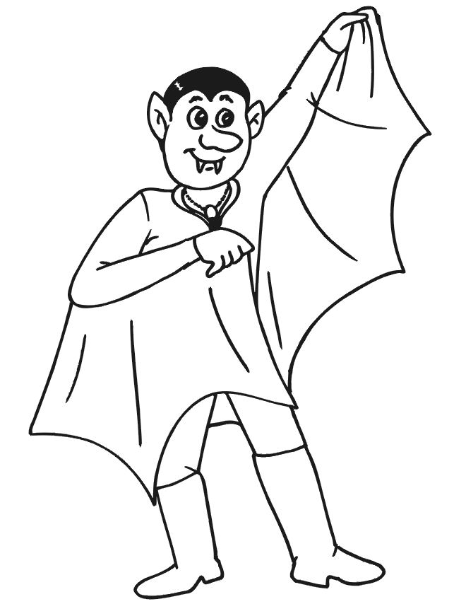 Coloriage Vampire à colorier - Dessin à imprimer coloriage à dessiner masque vampire imprimer