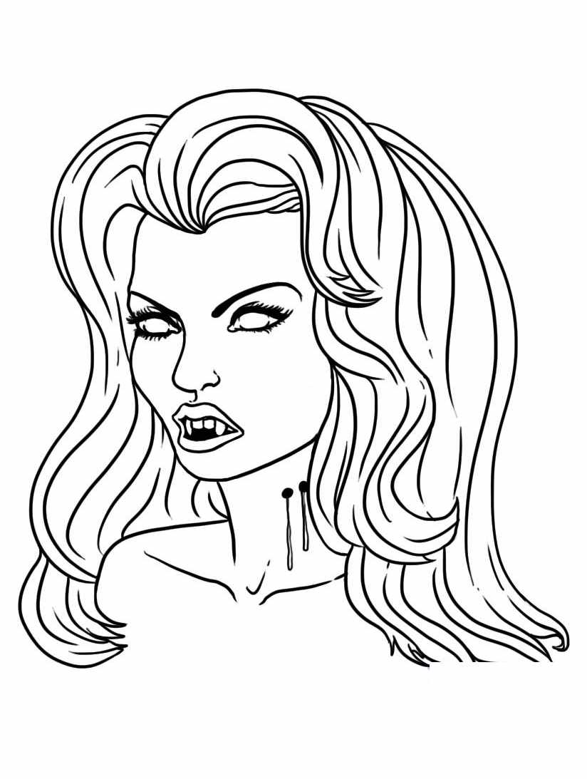 coloriage à dessiner vampire gratuit