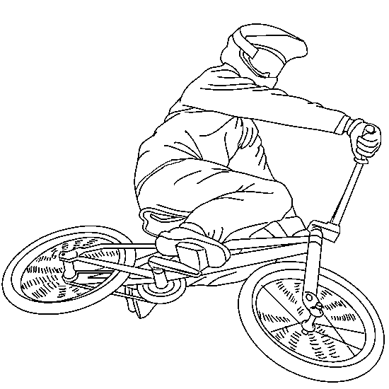 coloriage a imprimer velo cross