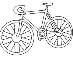 dessin à colorier fille sur vélo