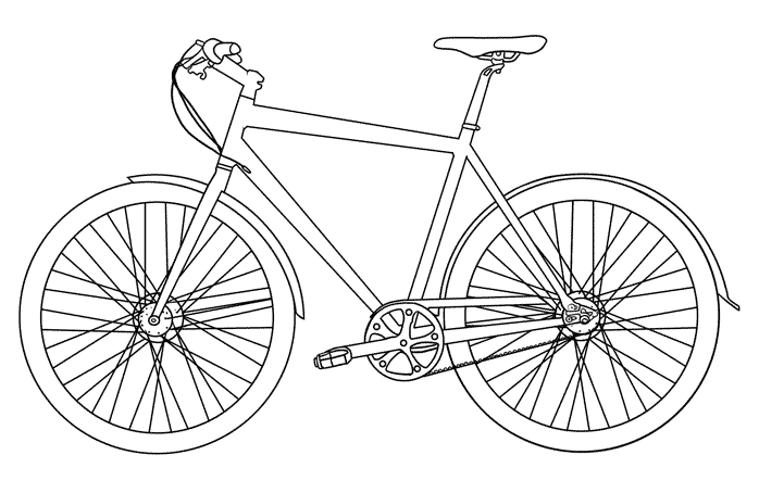 coloriage velo