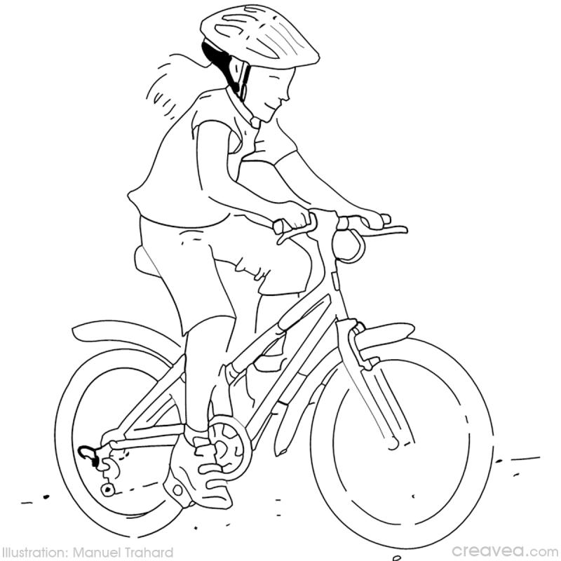 dessin à colorier vélo à imprimer