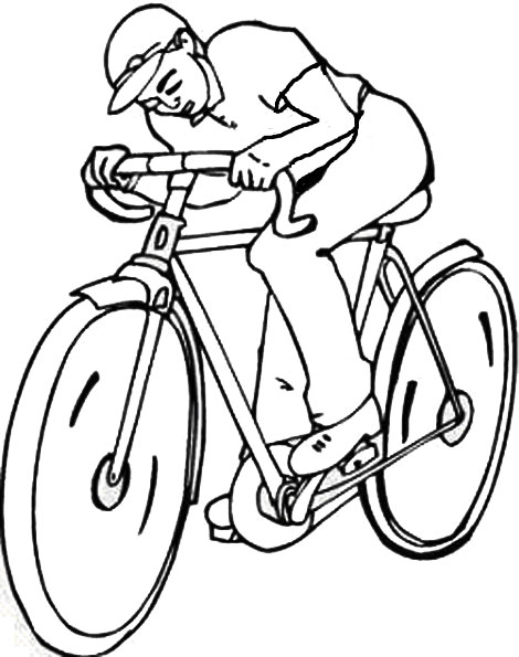 dessin à colorier vélo bmx a imprimer