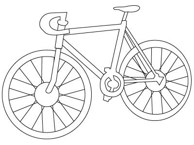 dessin à colorier oui oui velo