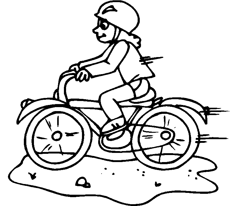 dessin à colorier velo de route