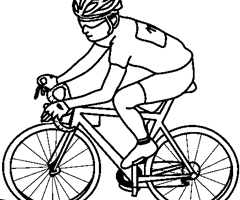 dessin à colorier vélo gratuit