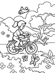coloriage à dessiner vélo gratuit