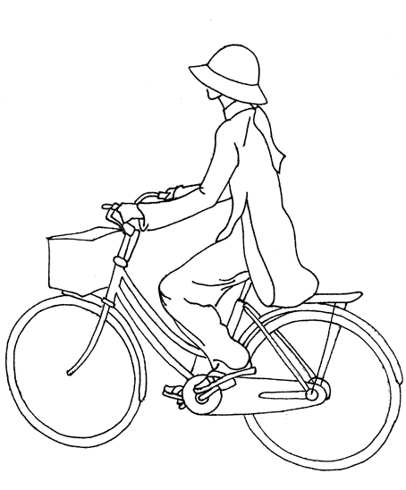 dessin barbie vélo