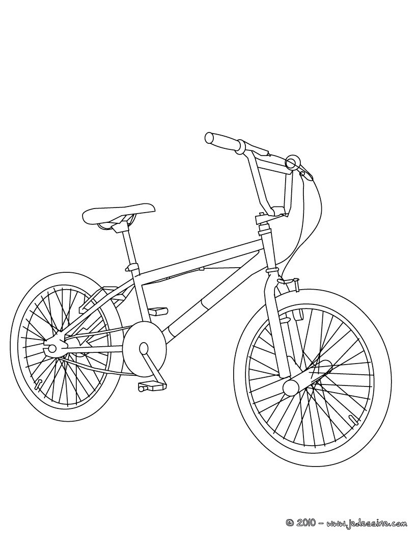 dessin vélo a imprimer
