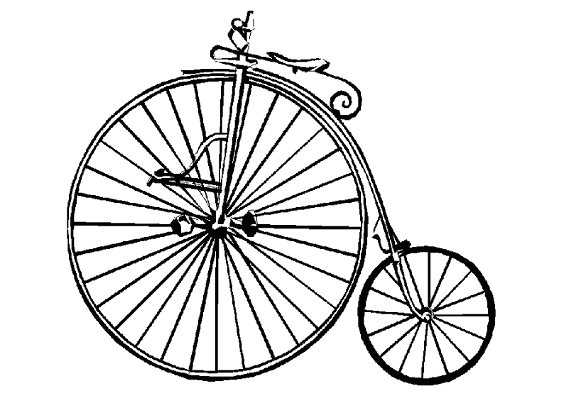 dessin à colorier de vélo trial