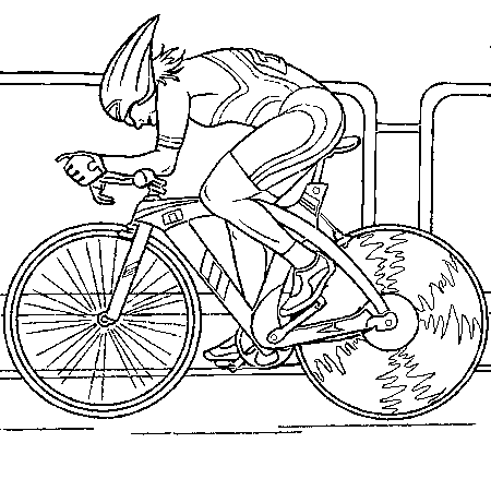 dessin à colorier un vélo