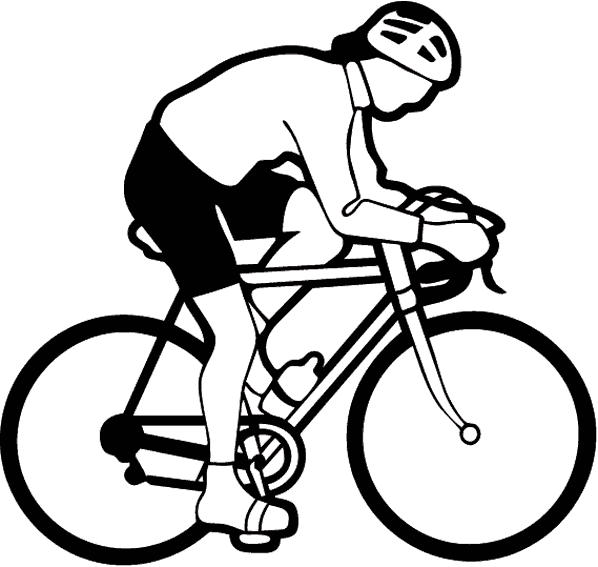 dessin à colorier de vélo de cross