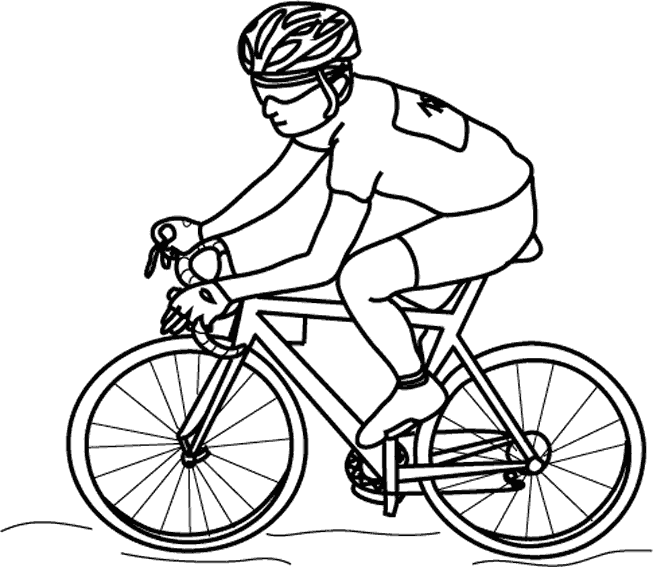 dessin à colorier vélo