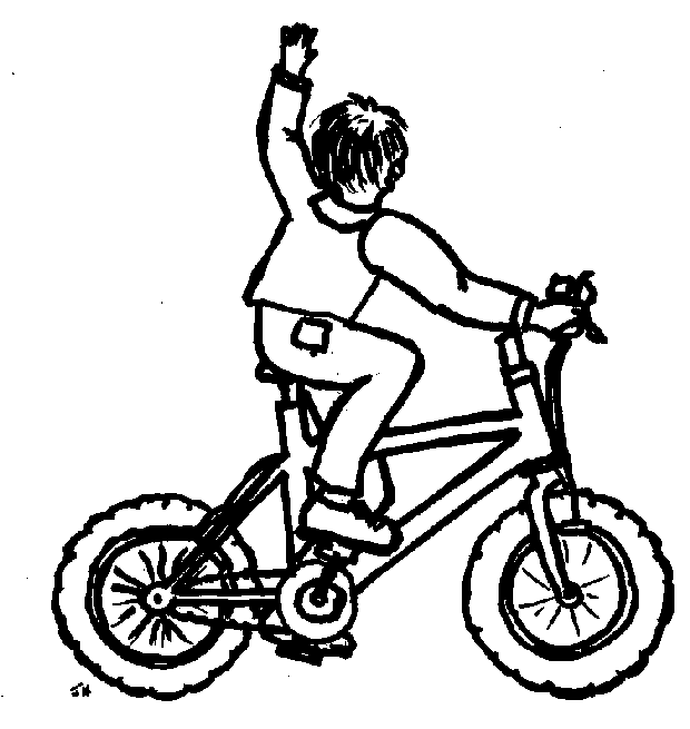 hugo l'escargot coloriage velo